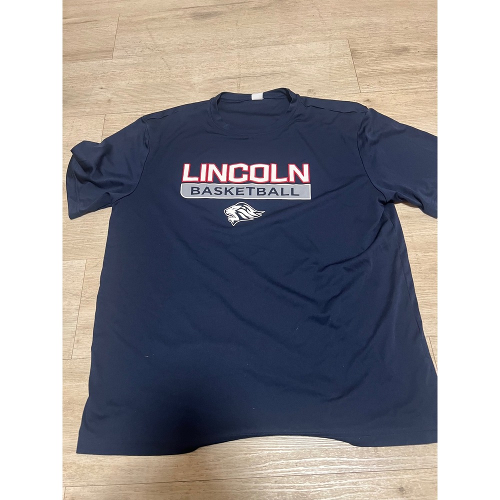 Lincoln Lions Basketball Rhode Island Shirt Navy Blue Mens XL Providence Boston